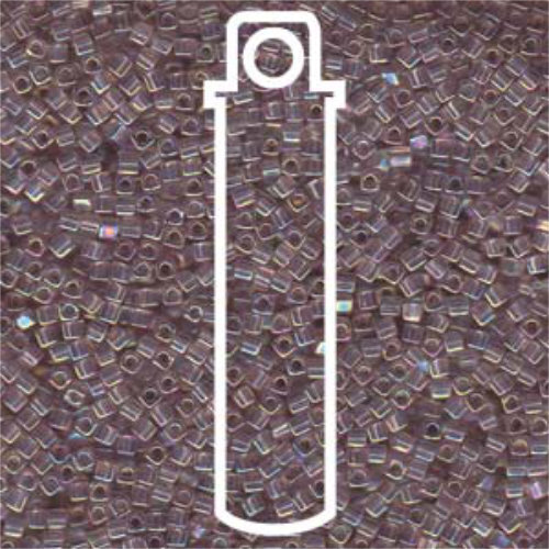 Miyuki 1.8mm (SB18) Square Bead - SB18-256 - Transparent Smoky Amethyst AB - 8.2gm Tube