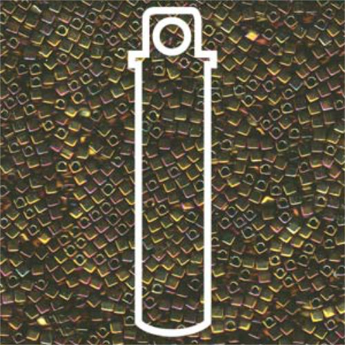 Miyuki 1.8mm (SB18) Square Bead - SB18-462 - Metallic Gold Iris - 8.2gm Tube