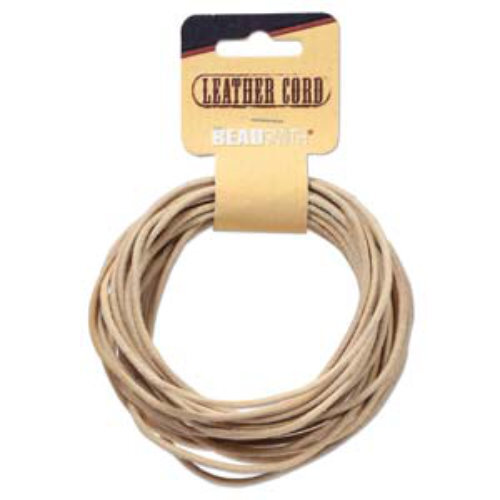 2mm Indian Leather Natural - 5 Yards - 4.5 Metres Spool