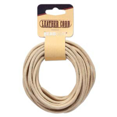 3mm Indian Leather Natural - 5 Yards - 4.5 Metres Spool