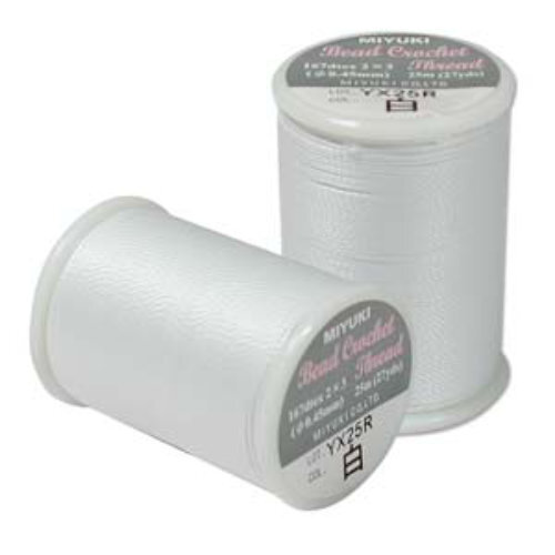 Miyuki Bead Crochet Thread White - Size 8 / 0.45mm - 25m - MBC8-WH