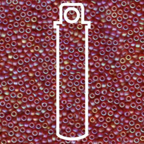 Miyuki 11/0 Rocaille Bead - 11-9141FR - Matte Transparent Ruby AB - 8.5gm Tube