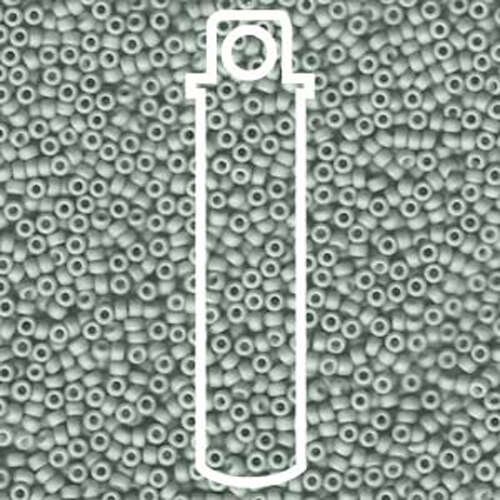 Miyuki 11/0 Rocaille Bead - 11-92028 - Fancy Frosted Pale Seafoam Green - 8.5gm Tube
