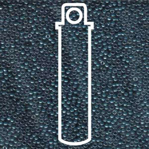 Miyuki 11/0 Rocaille Bead - 11-9390 - Transparent Steel Blue Luster - 8.5gm Tube