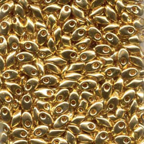 Miyuki 7mm Long Magatama Bead - LMA-191 - 24kt Gold Plated - 25gm Bag