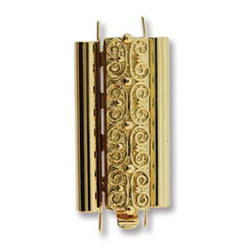 Beadslide Clasp Squiggle Design - Gold - CLSP219GP-30