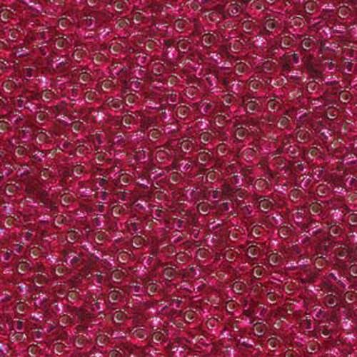 Miyuki 11/0 Rocaille Bead - 11-91436 - Silver Lined Raspberry - 250gm Bag
