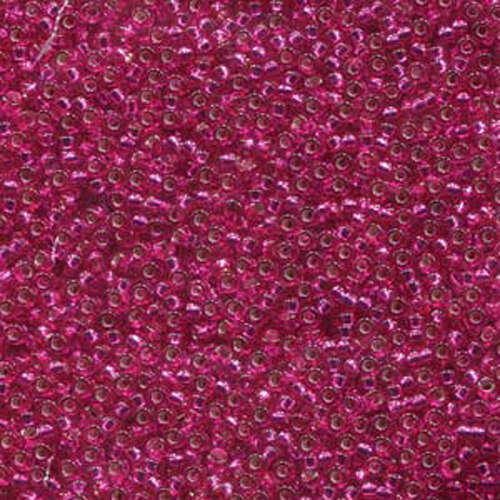 Miyuki 15/0 Rocaille Bead - 15-91436 - Silver Lined Transparent Raspberry - 250gm Bag
