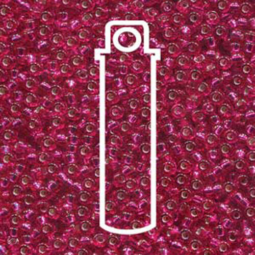 Miyuki 11/0 Rocaille Bead - 11-91436 - Silver Lined Raspberry - 24gm Tube