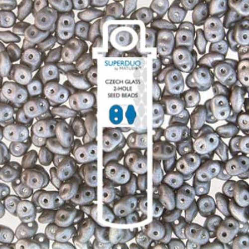 Super Duo 2.5mm x 5mm - DU0523980-24304 - Matte Metalust Steel Blue - 22.5gm Tube