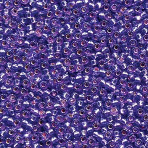 Miyuki 11/0 Rocaille Bead - 11-94278 - Duracoat Dyed Silver Lined Lavender - 250gm Bag
