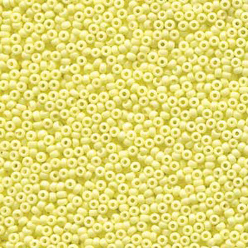 Miyuki 11/0 Rocaille Bead - 11-94451 - Duracoat Opaque Dyed Pale Yellow - 250gm Bag