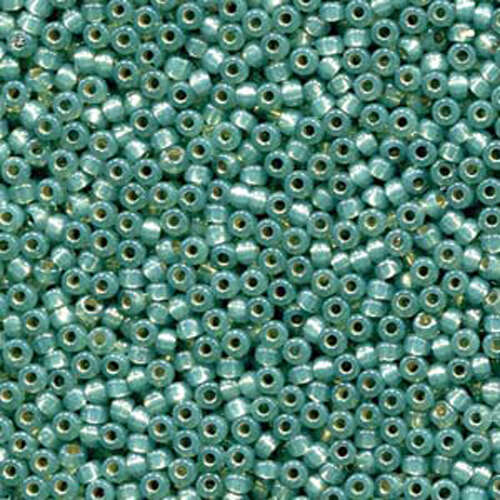 Miyuki 11/0 Rocaille Bead - 11-94241 - Duracoat Silver Lined Dyed Dark Mint Green - 250gm Bag