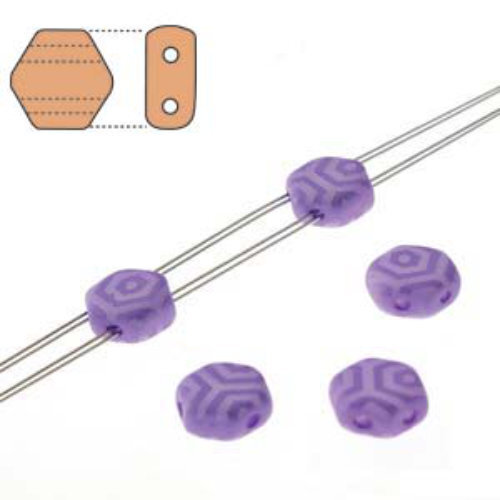 Honeycomb 6mm - HC0602010-29570WB - Violet Silk Laser Web - 30 Bead Strand