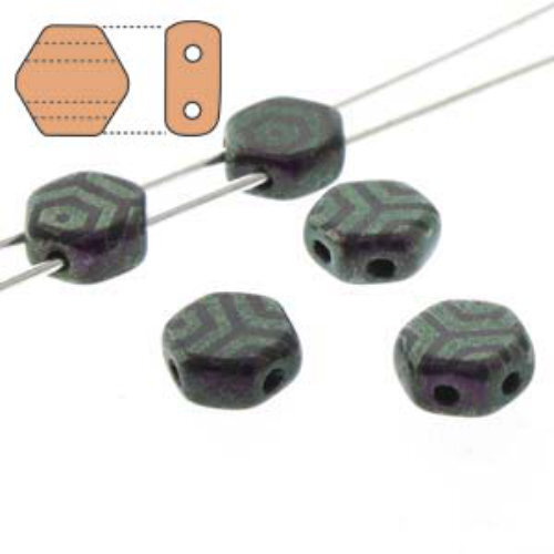 Honeycomb 6mm - HC0623980-94101WB - Jet Berry Laser Web - 30 Bead Strand