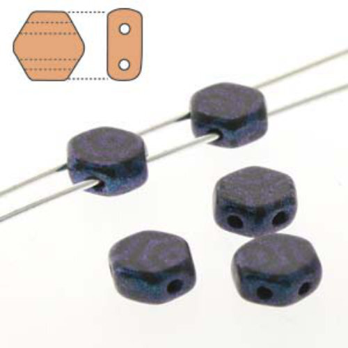 Honeycomb 6mm - HC0623980-94105WB - Jet Blue Laser Web - 30 Bead Strand
