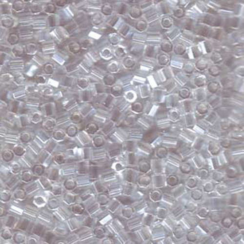 Miyuki 8/0 Delica Hex Cut Bead - DBLC-0050 - Crystal Luster - 50gm Bag