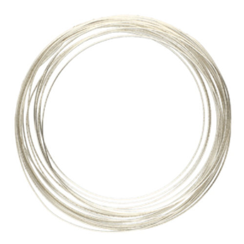 Tarnish Resistant Soft Temper Silver 18 Gauge Half Round Wire - 4yd / 3.6m Spool - CW18HR-SL-4