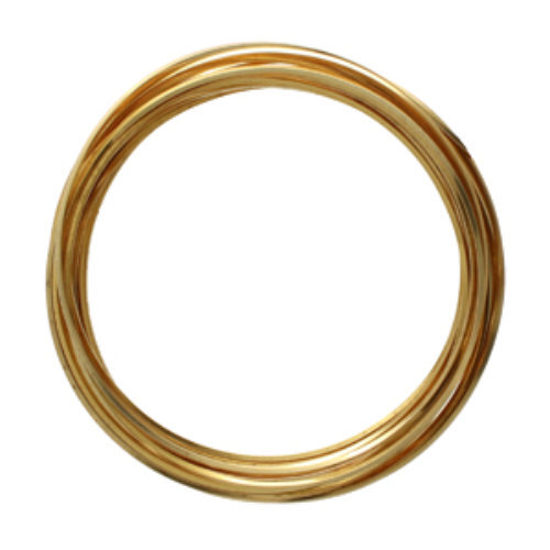 Tarnish Resistant Soft Temper Gold 21 Gauge Square Wire - 4yd / 3.6m Spool - CW21SQ-GL-4