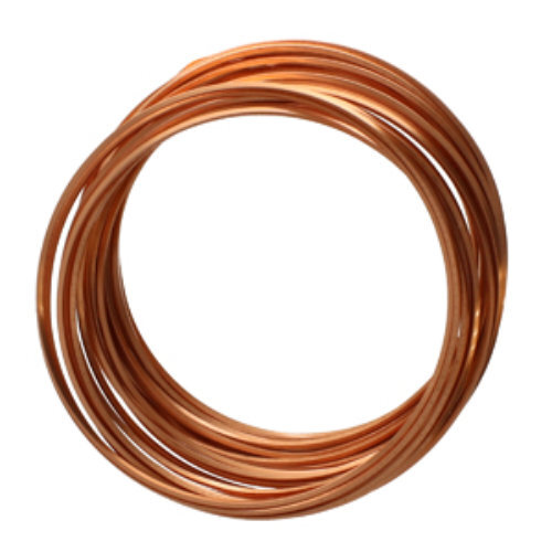 Tarnish Resistant Soft Temper Natural Copper 21 Gauge Square Wire - 7yd / 6.4m Spool - CW21SQ-CP-7