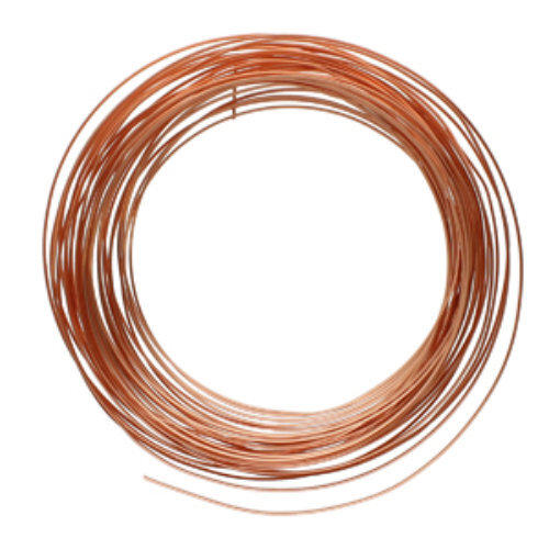 Tarnish Resistant Soft Temper Natural Copper 21 Gauge Half Round Wire - 7yd / 6.4m Spool - CW21HR-CP-7
