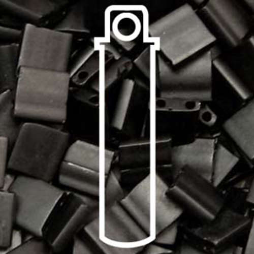 Miyuki Tila Bead - TL0401F - Matte Opaque Black - 7.2gm Tube
