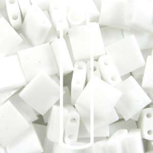 Miyuki Tila Bead - TL0402 - Opaque White - 7.2gm Tube