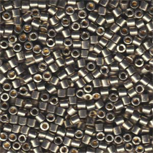 Miyuki 8/0 Delica Bead - DBL-1851 - Duracoat Galvanized Light Smoky Pewter - 50gm Bag