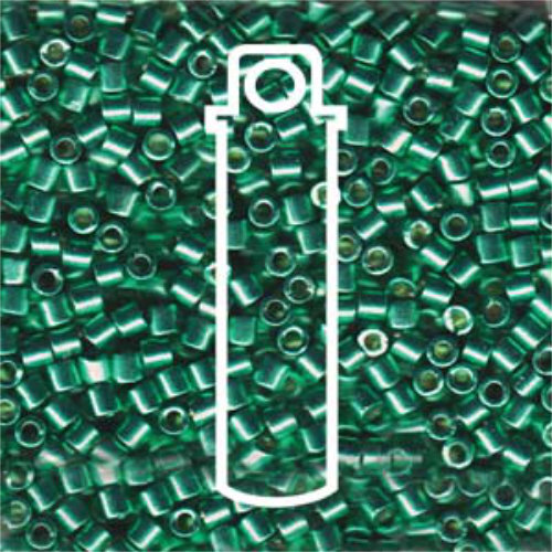 Miyuki 8/0 Delica Bead - DBL-1844 - Duracoat Galvanized Dark Mint Green - 6.8gm Tube