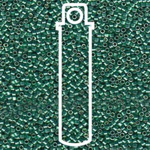 Miyuki 11/0 Delica Bead - DB1844 - Duracoat Galvanized Dark Mint Green - 7.2gm Tube