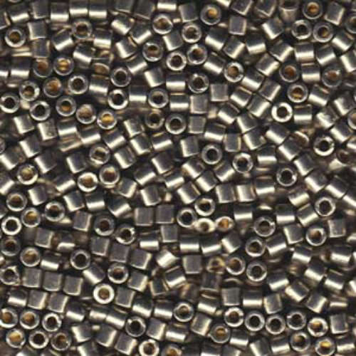 Miyuki 10/0 Delica Bead - DBM1851 - Duracoat Galvanized Light Smoky Pewter - 50gm Bag