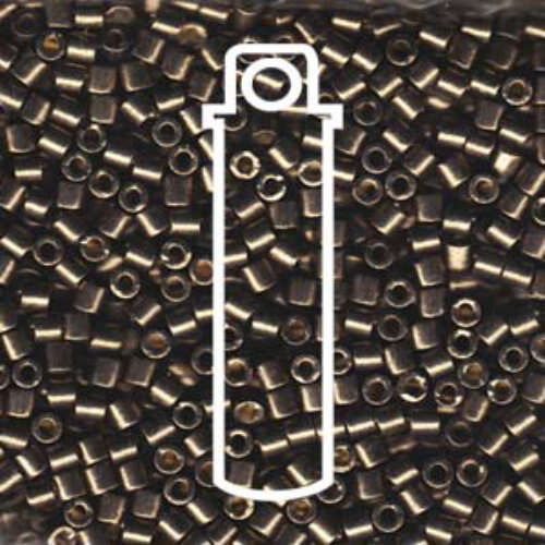 Miyuki 10/0 Delica Bead - DBM1852 - Duracoat Galvanized Pewter - 50gm Bag