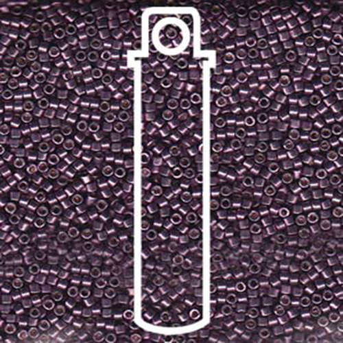 Miyuki 11/0 Delica Bead - DB1850 - Duracoat Galvanized Eggplant - 7.2gm Tube
