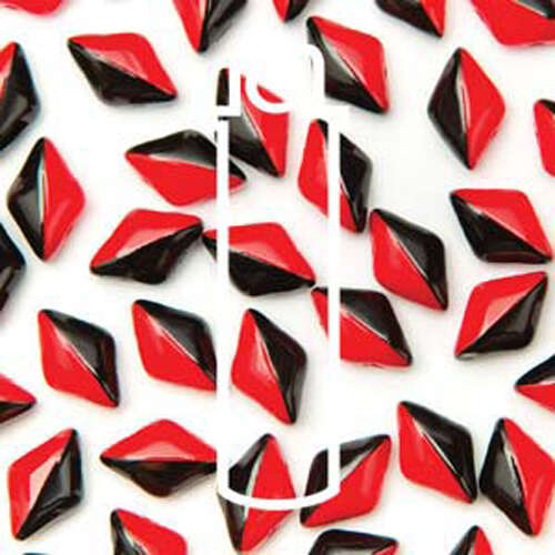 Gem Duo 8mm x 5mm - GD8593298 - Duet Opaque Red Black - 8gm Tube