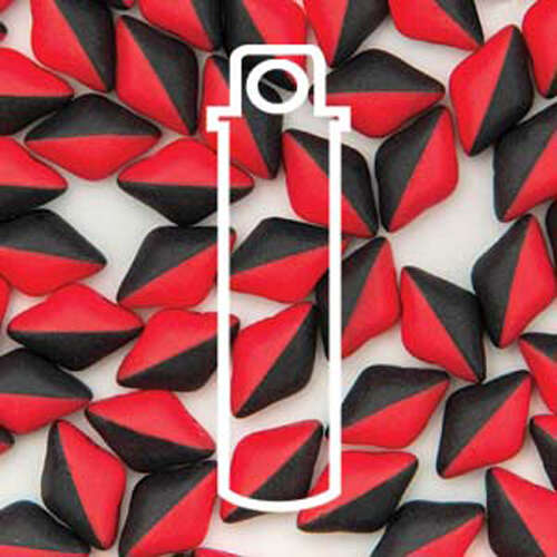 Gem Duo 8mm x 5mm - GD8593298-84110 - Duet Matte Red Black - 8gm Tube