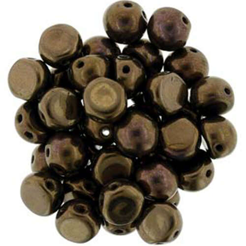 7mm Cabochon 2 Hole - Dark Bronze - CAB07-LZ23980 - 100gm Bag