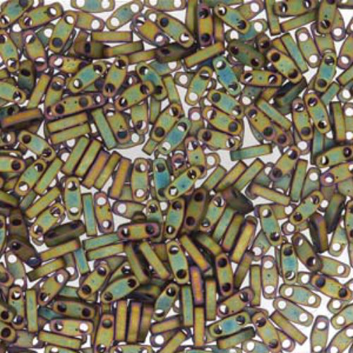 Miyuki Quarter Tila Bead - QTL2035 - Matte Metallic Khaki Iris - 50gm Bag