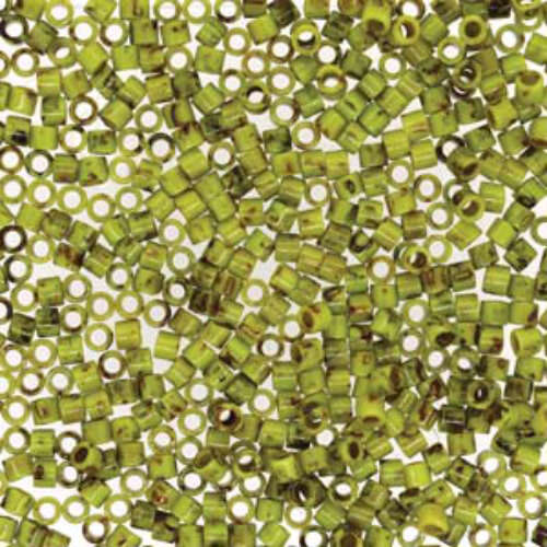 Miyuki 10/0 Delica Bead - DBM2265 - Picasso Chartreuse Matte - 50gm Bag