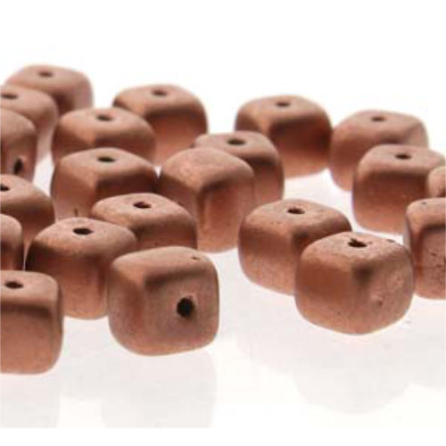 Cube Bead 5mm x 7mm - Bronze Copper - CU57-00030-01780 - 30 Bead Strand