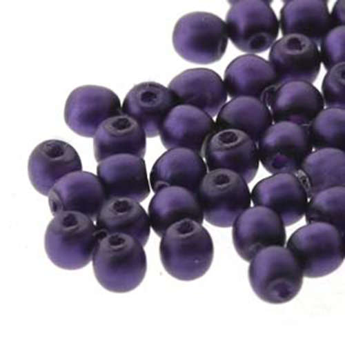 2mm Czech Glass Pearl - 150 Bead Strand - PRL02-70038M - Matte Purple