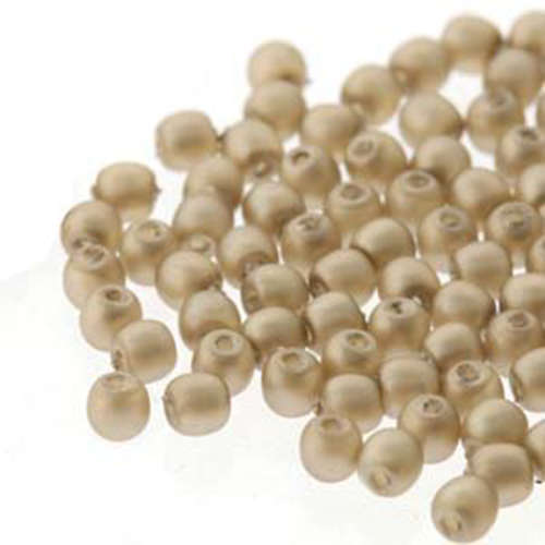 2mm Czech Glass Pearl - 150 Bead Strand - PRL02-70416M - Matte Champagne