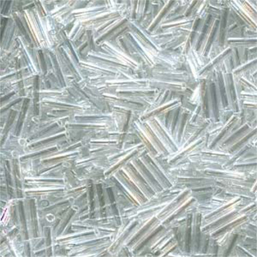 Miyuki 6mm Slender Bugle Bead - SLB136-160 - Crystal Luster - 100gm Bag