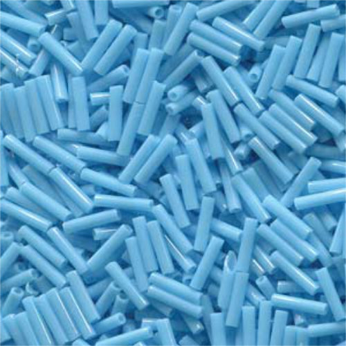 Miyuki 6mm Slender Bugle Bead - SLB136-413 - Opaque Turquoise Blue - 100gm Bag