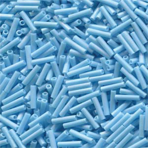 Miyuki 6mm Slender Bugle Bead - SLB136-413FR - Matte Opaque Turquoise Blue - 100gm Bag