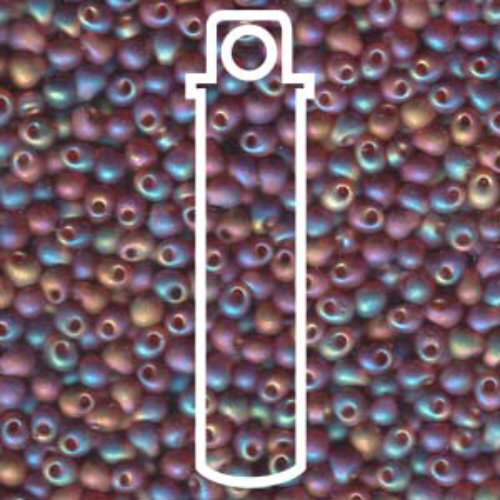 Miyuki 2.8mm Drop Bead - DP28-9134FR - Matte Transparent Dark Topaz AB - 9gm Tube