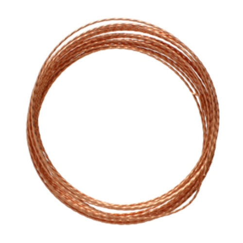 Tarnish Resistant Soft Temper Natural Copper 21 Gauge Twisted Wire - 15ft / 4.5m Spool - CW21TS-NC-15