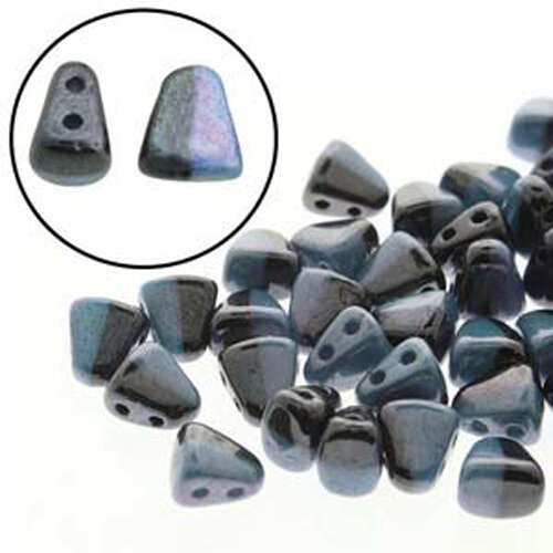 Nib Bit 6mm x 5mm - NB6503849-14464 - Duet Black and Chalk Blue Luster - 100gm Bag