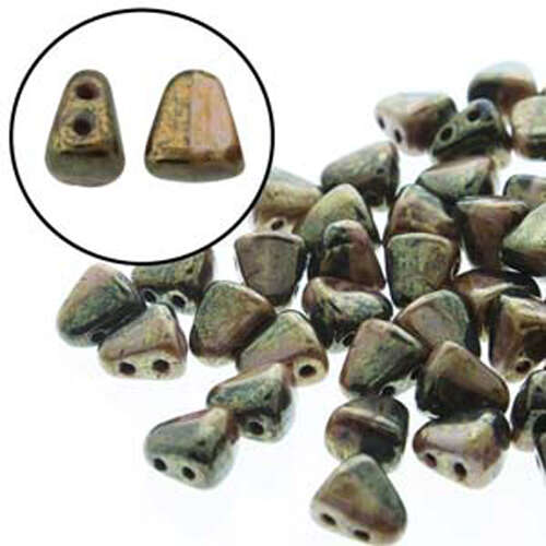 Nib Bit 6mm x 5mm - NB6503849-15695 - Duet Black and Chalk Bronze Luster - 100gm Bag