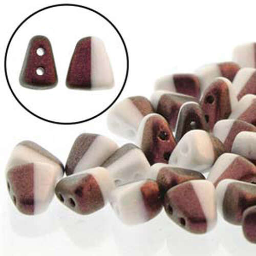 Nib Bit 6mm x 5mm - NB6503849-29064 - Duet Polychrome Mix Black Plum & Cream - 100gm Bag