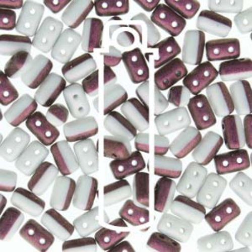 Rulla 3mm x 5mm - RUL3503849-29064 - Duet Black & White Polychrome Plum - 22gm Tube
